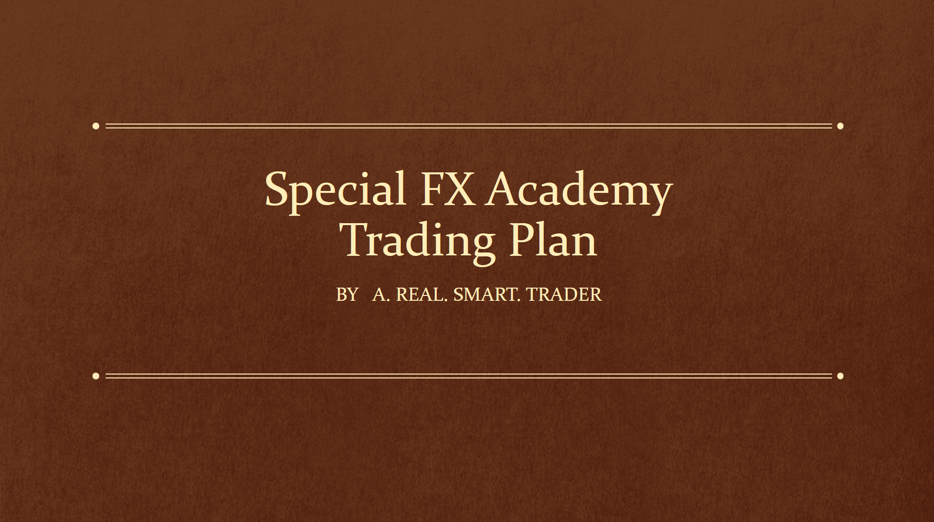 Book cover "SFXA Trading Plan"